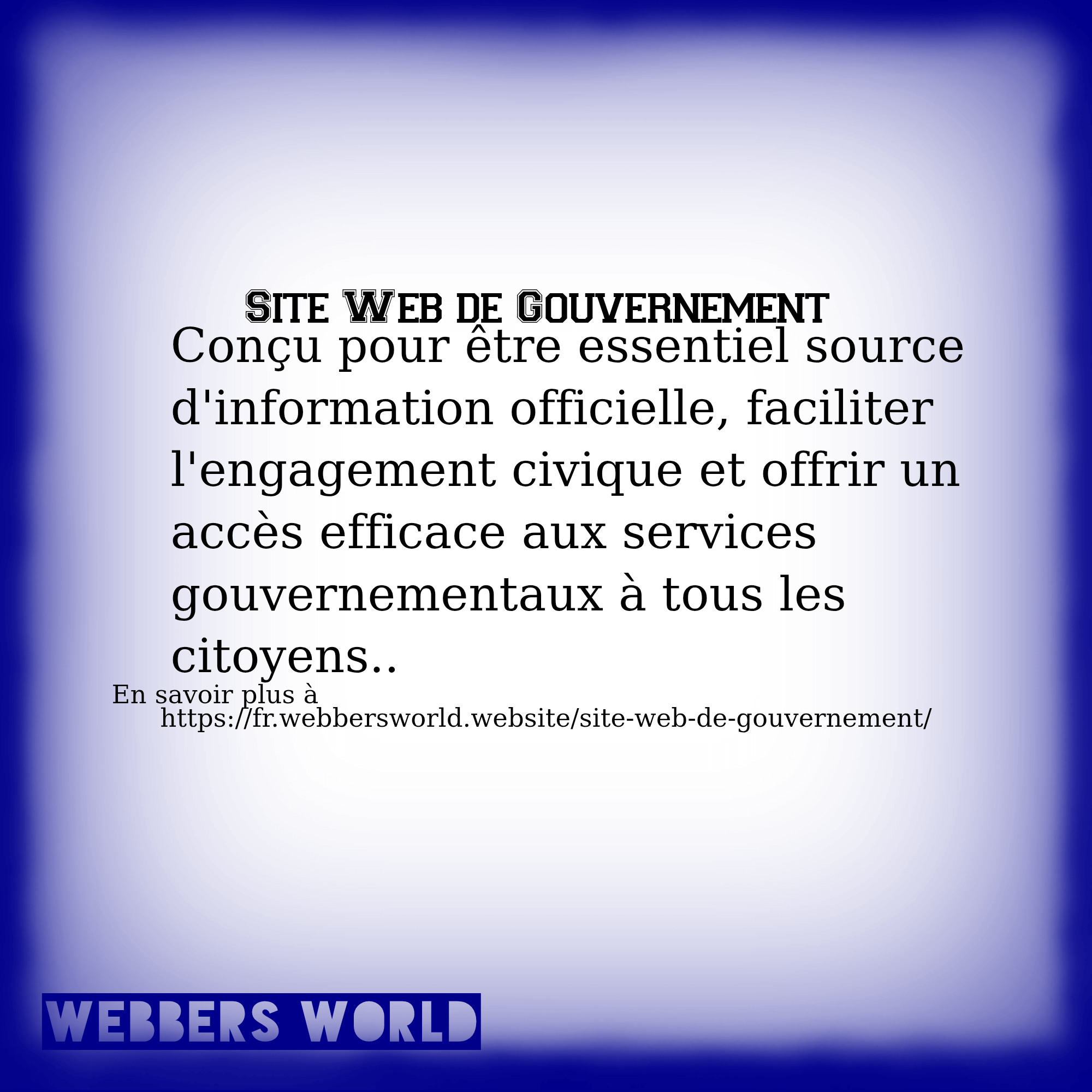 SITE WEB DE GOUVERNEMENT
