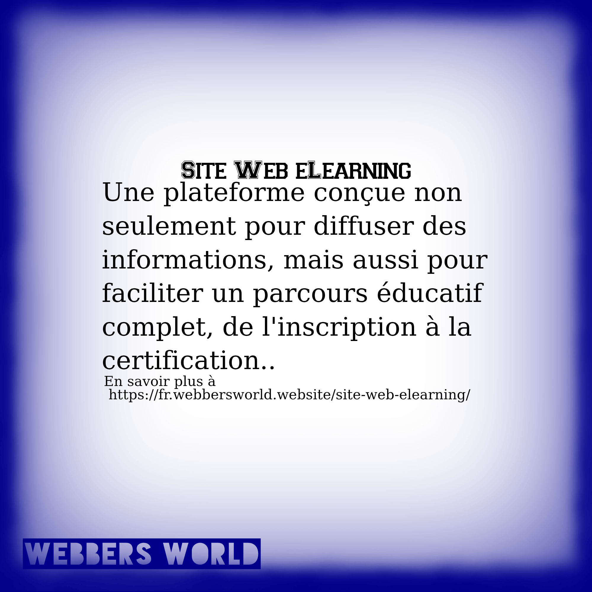 SITE WEB E-LEARNING
