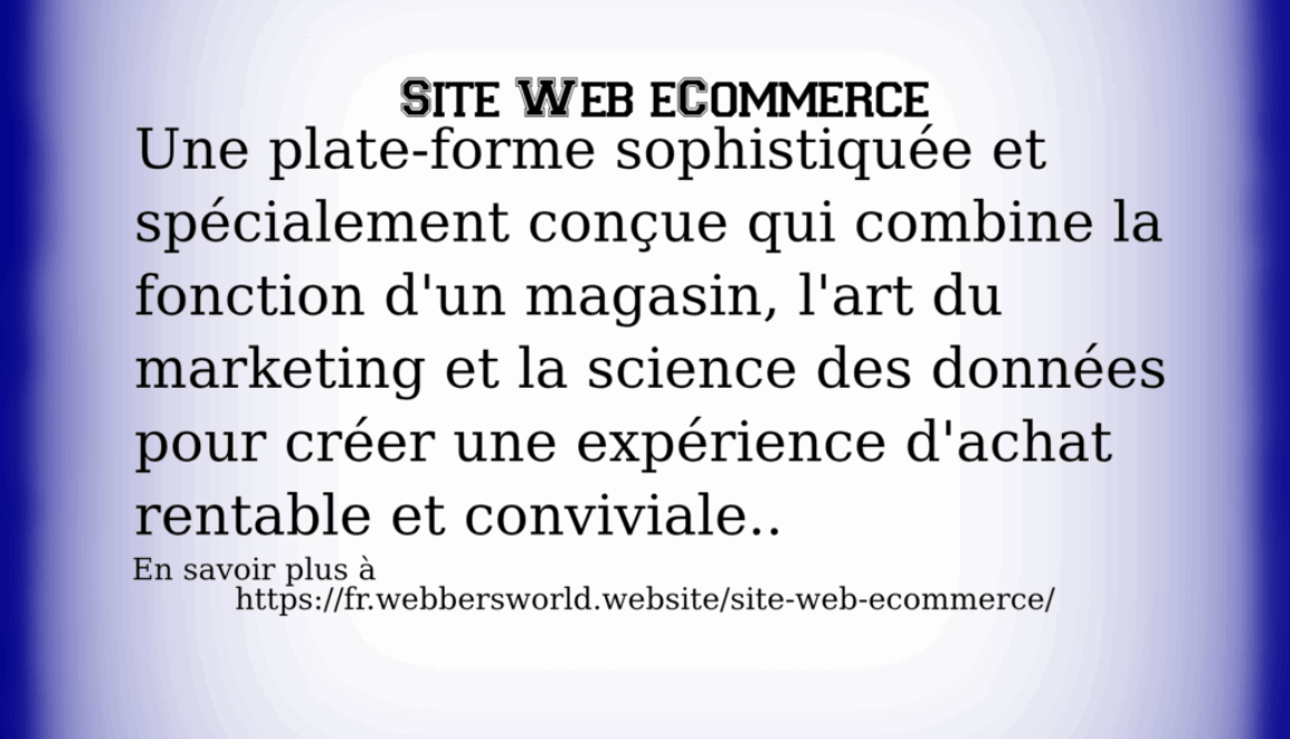 SITE WEB ECOMMERCE