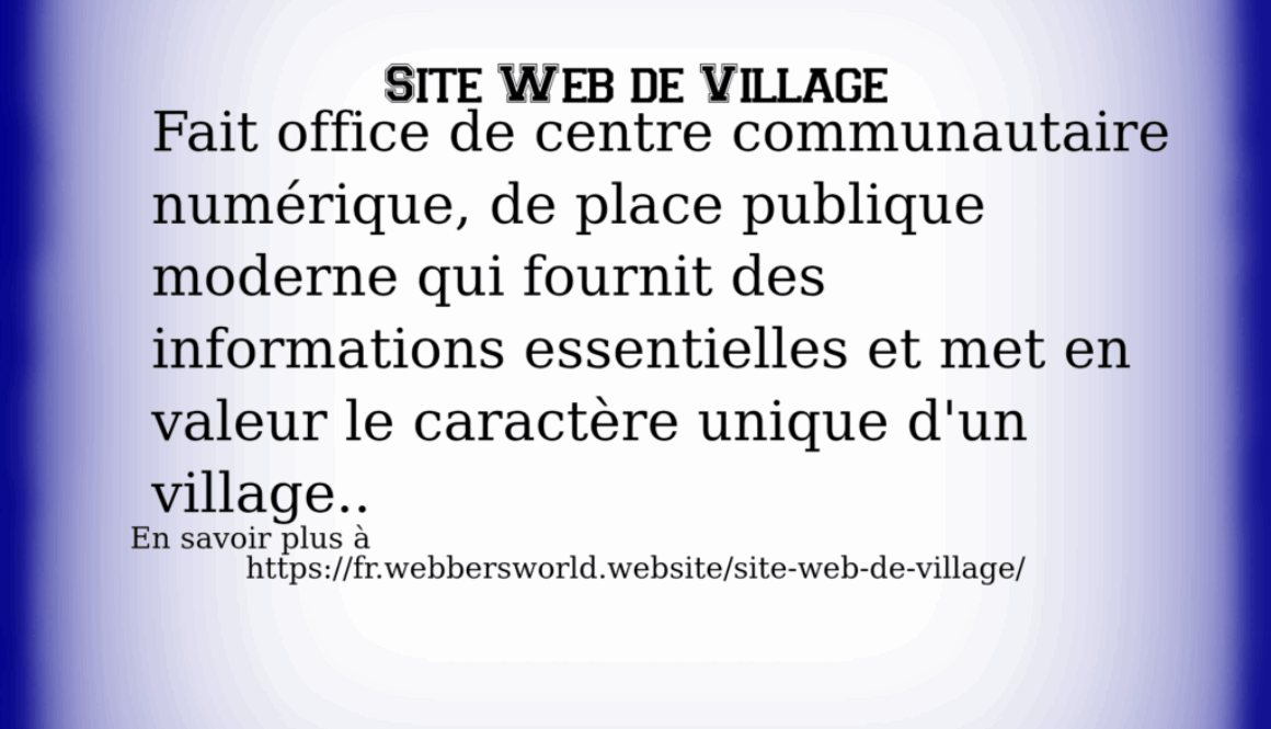 Site Web de Village