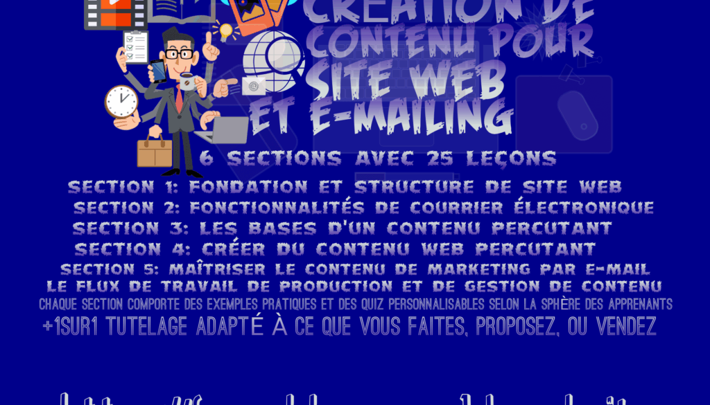 CRÉATION DE CONTENU POUR SITE WEB ET E-MAILING