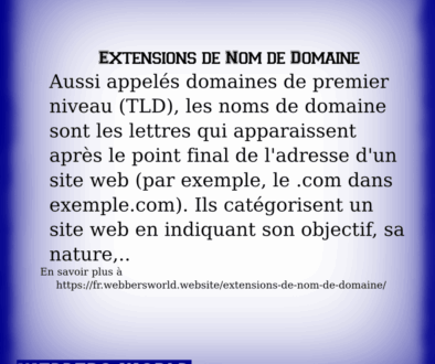 Extensions de Nom de Domaine