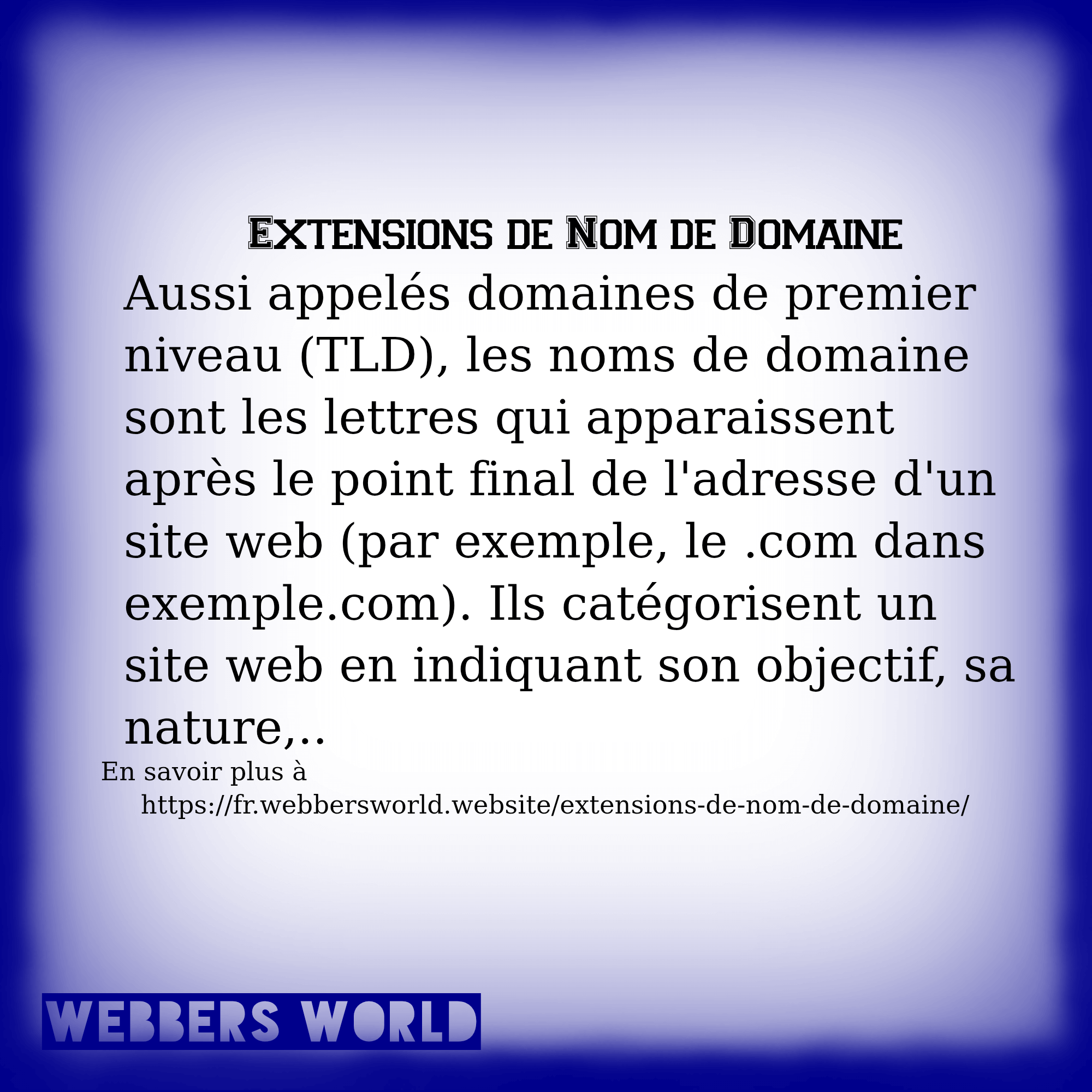 Extensions de Nom de Domaine