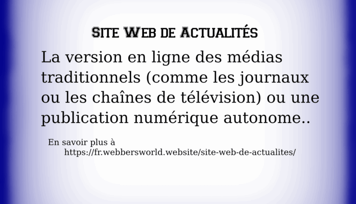 SITE WEB DE ACTUALITÉ