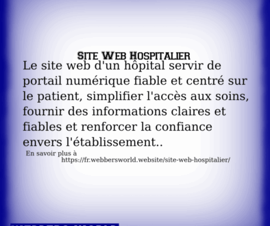 SITE WEB HOSPITALIER