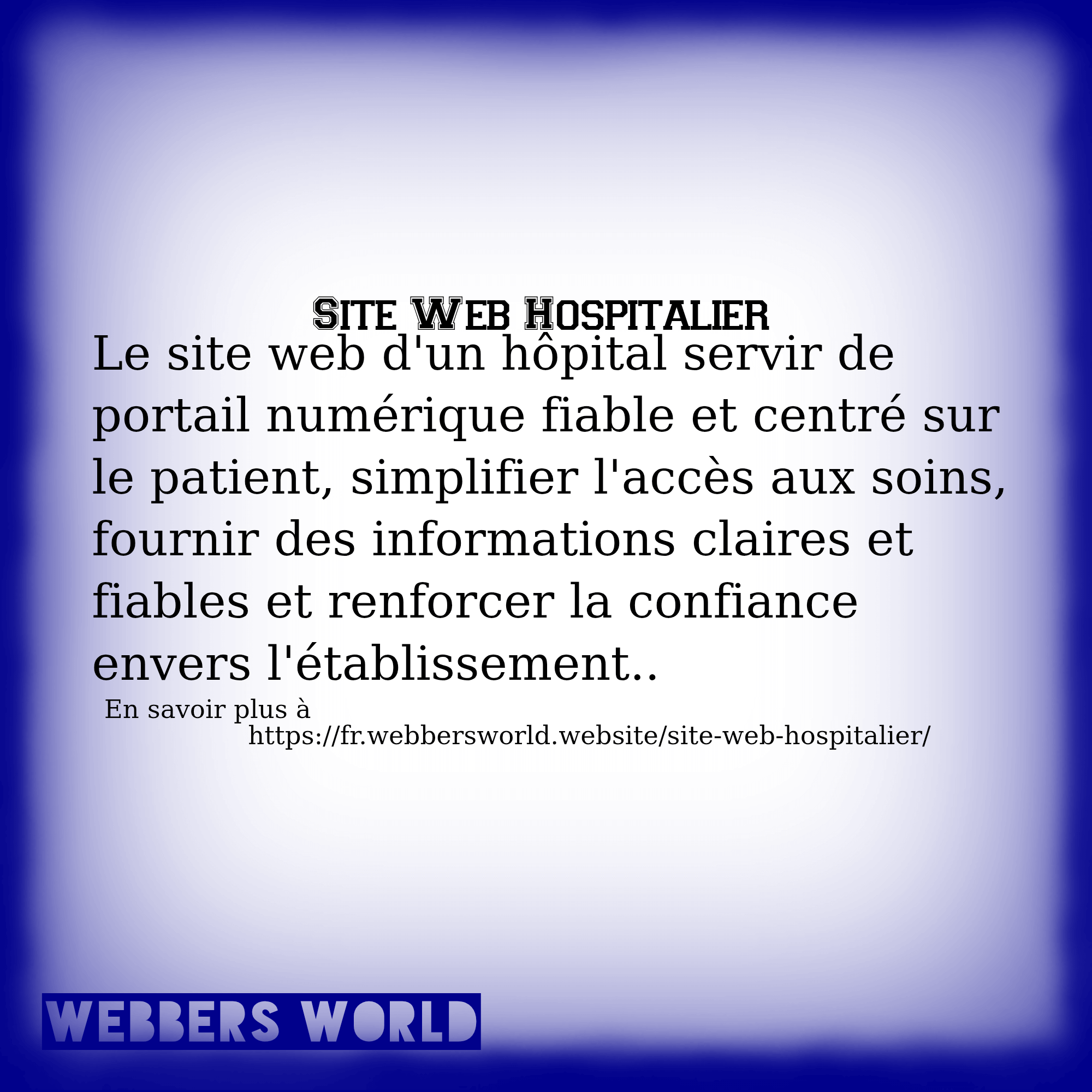 SITE WEB HOSPITALIER